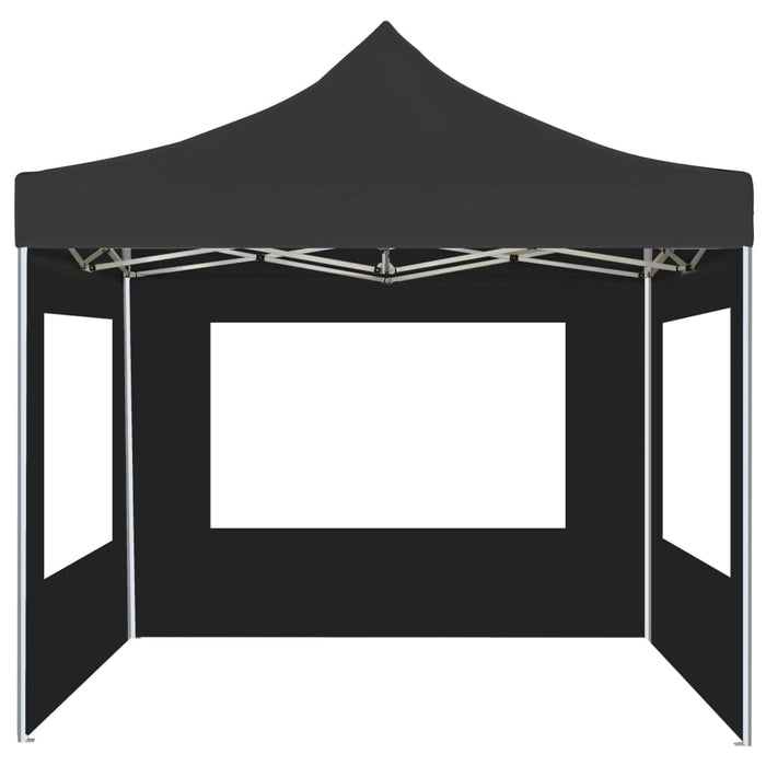 Gazebo Pieghevole con Pareti Alluminio 2x2 m Antracite 48932