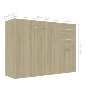 Credenza Rovere Sonoma 105x30x75 cm in Legno Multistrato 800696