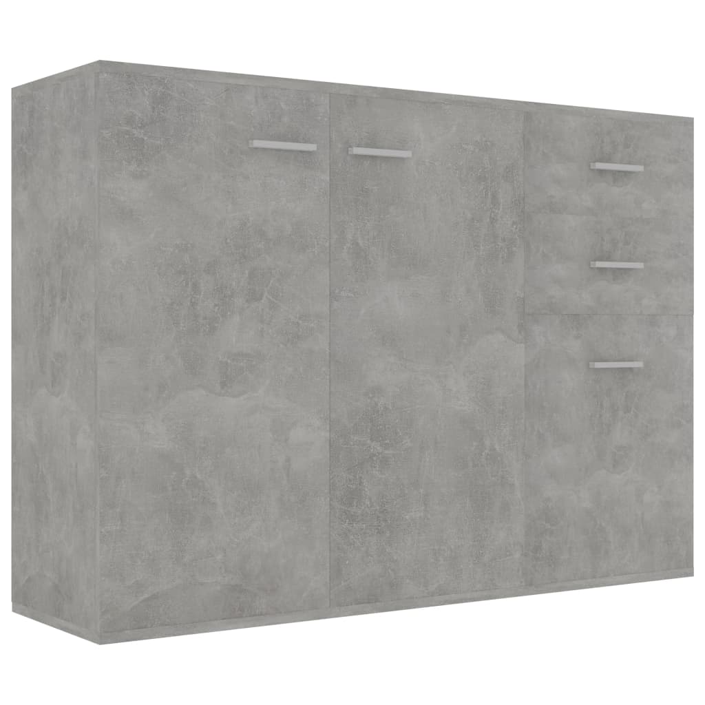 Credenza Grigio Cemento 105x30x75 cm in Truciolato cod mxl 64501