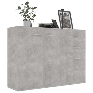 Credenza Grigio Cemento 105x30x75 cm in Truciolato cod mxl 64501