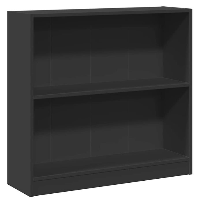 Libreria Nera 80x24x75 cm in Legno Multistrato 800892