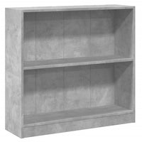 Libreria Grigio Cemento 80x24x75 cm in Legno Multistrato 800895