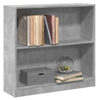 Libreria Grigio Cemento 80x24x75 cm in Legno Multistrato 800895