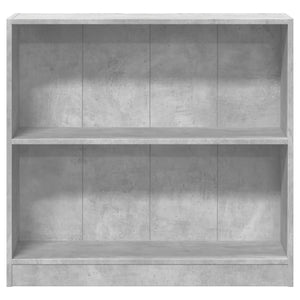 Libreria Grigio Cemento 80x24x75 cm in Legno Multistrato 800895