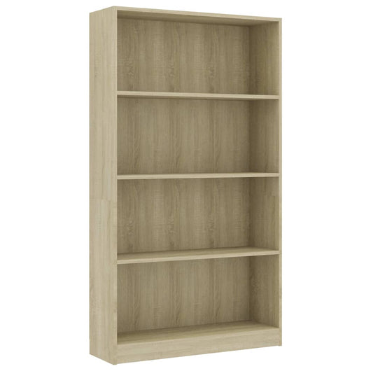 Libreria a 4 Ripiani Rovere Sonoma 80x24x142 cm in Truciolato