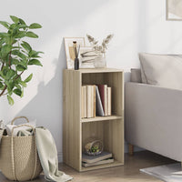 Libreria a 2 Ripiani Rovere Sonoma 40x30x76,5 cm in Truciolato cod mxl 55458