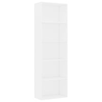 Libreria a 5 Ripiani Bianca 60x30x189 cm in Legno Multistrato cod mxl 12508