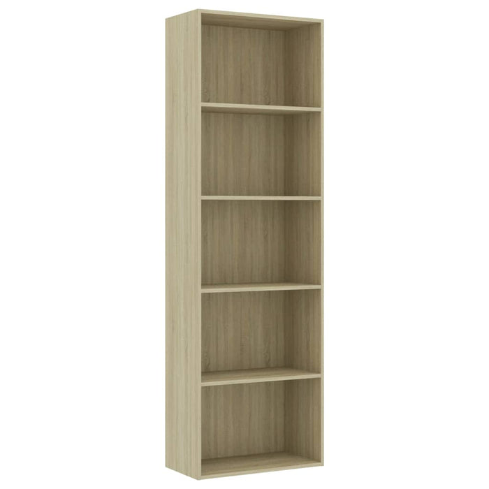 Libreria a 5 Ripiani Rovere Sonoma 60x30x189 cm in Truciolato cod mxl 12701