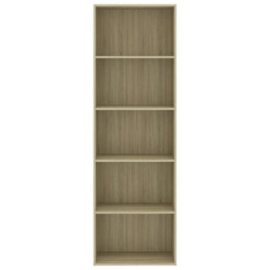 Libreria a 5 Ripiani Rovere Sonoma 60x30x189 cm in Truciolato cod mxl 12701