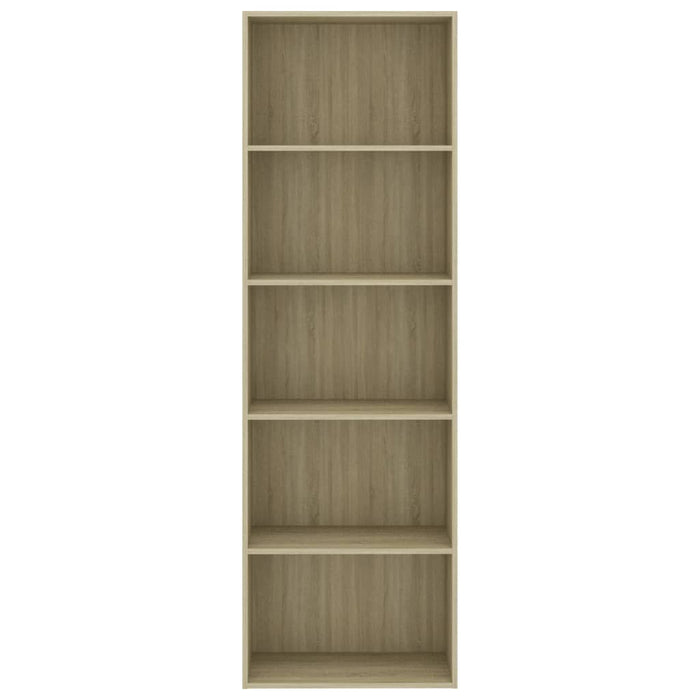 Libreria a 5 Ripiani Rovere Sonoma 60x30x189 cm in Truciolato cod mxl 12701