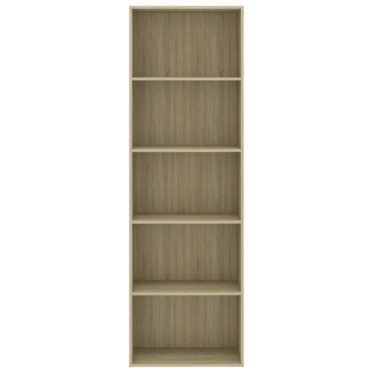 Libreria a 5 Ripiani Rovere Sonoma 60x30x189 cm in Truciolato cod mxl 12701