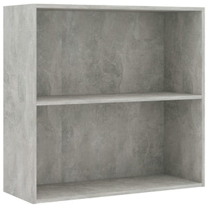 Libreria a 2 Ripiani Grigio Cemento 80x30x76,5 cm in Truciolato cod 10428