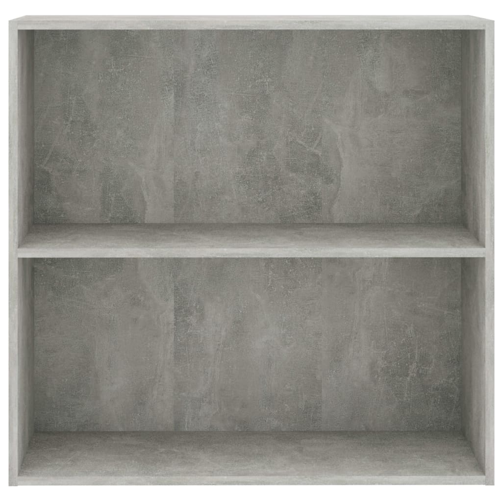 Libreria a 2 Ripiani Grigio Cemento 80x30x76,5 cm in Truciolato cod 10428