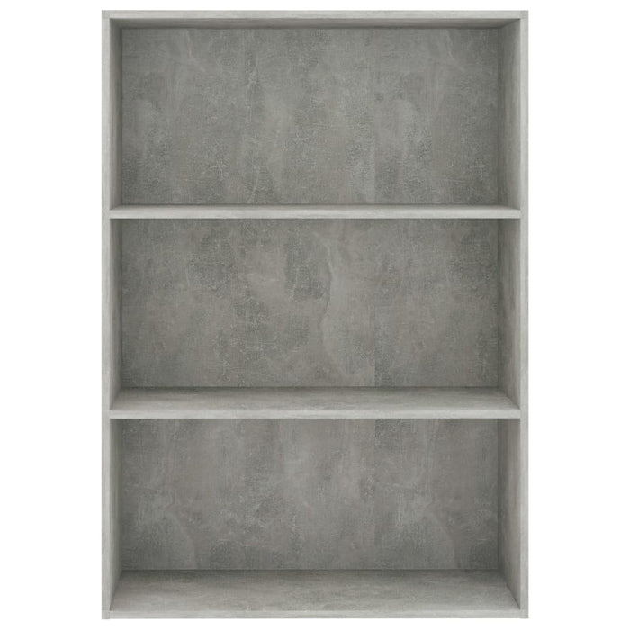 Libreria a 3 Ripiani Grigio Cemento 80x30x114 cm in Truciolato cod 10451