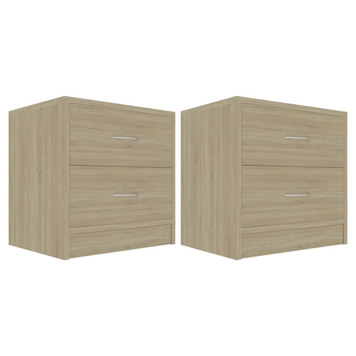 Comodini Rovere Sonoma 2 pz 40x30x40 cm in Truciolato 801042