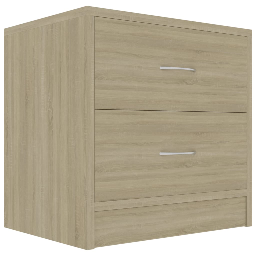 Comodini Rovere Sonoma 2 pz 40x30x40 cm in Truciolato 801042