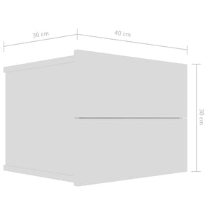 Comodini Bianchi 2 pz 40x30x30 cm in Truciolato cod mxl 53367