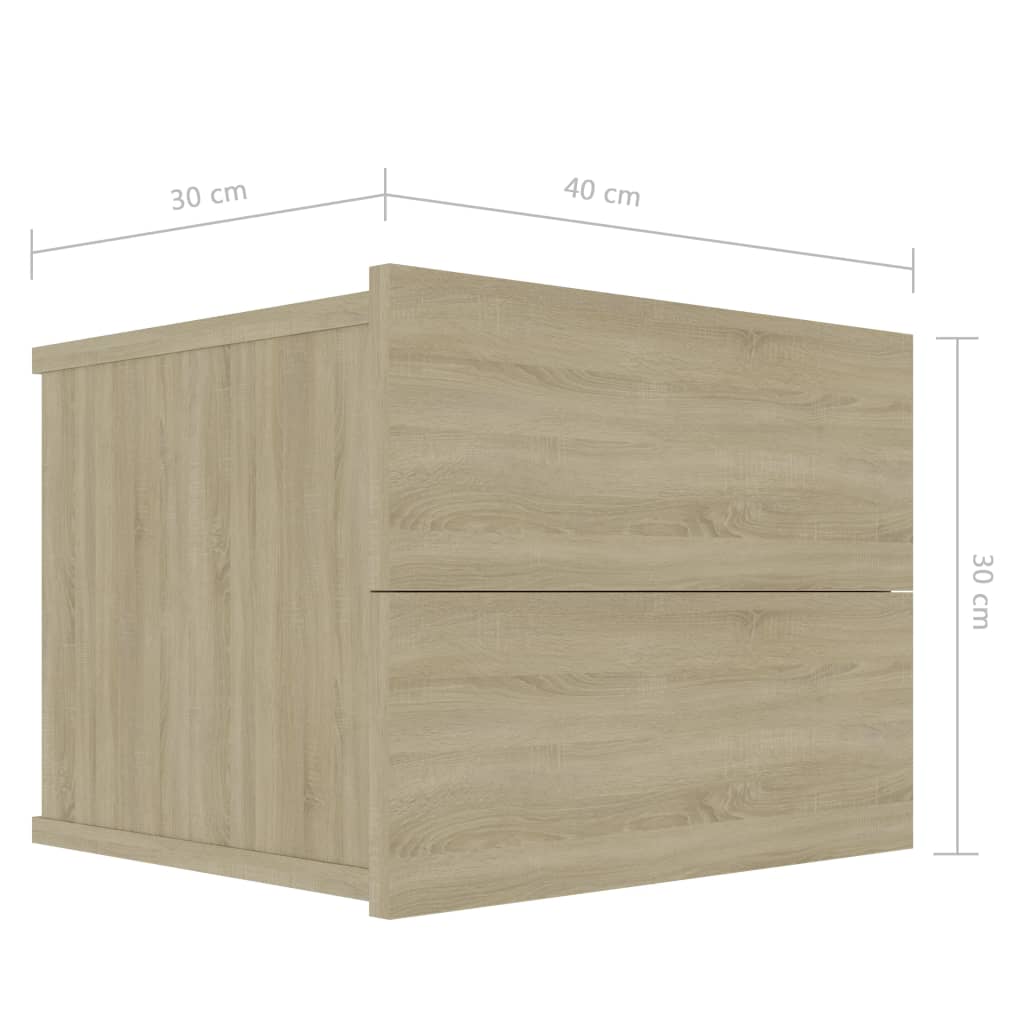 Comodino Rovere Sonoma 40x30x30 cm in Truciolato cod mxl 30984