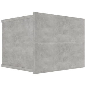 Comodini Grigio Cemento 2 pz 40x30x30 cm in Truciolato cod mxl 50478