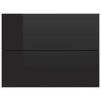 Comodino Nero Lucido 40x30x30 cm in Truciolato cod mxl 47879