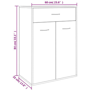 Scarpiera Rovere Sonoma 60x35x84 cm in Legno Multistrato 801074