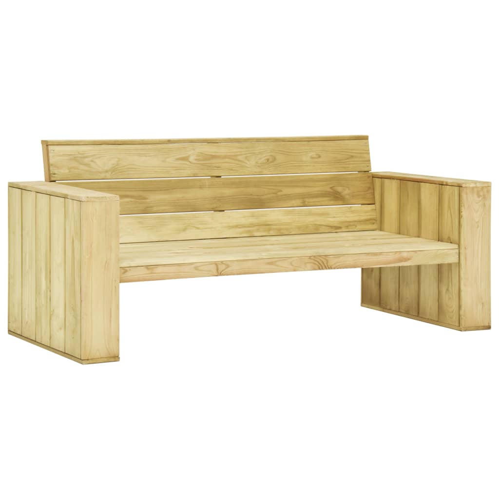 Panchina da Giardino 179 cm in Legno di Pino Impregnato cod mxl 45683