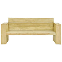 Panchina da Giardino 179 cm in Legno di Pino Impregnato cod mxl 45683