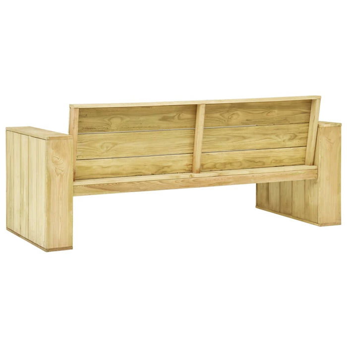 Panchina da Giardino 179 cm in Legno di Pino Impregnato cod mxl 45683