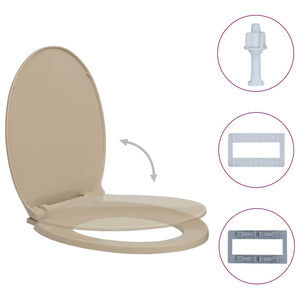 Tavoletta WC a Chiusura Ammortizzata Beige Ovale cod mxl 46227