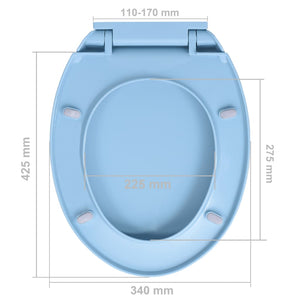 Tavoletta WC a Chiusura Ammortizzata Blu Ovale cod mxl 52590