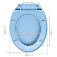 Copriwater Chiusura Ammortizzata e Sgancio Rapido Blu Ovale 145823