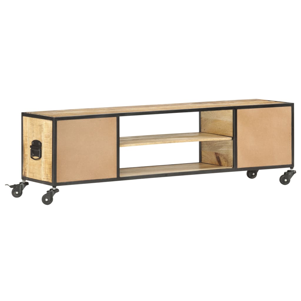 Mobile Porta TV 130x30x39 cm in Legno Massello di Mango cod mxl 15560