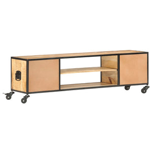 Mobile Porta TV 130x30x39 cm in Legno Massello di Mango cod mxl 15560