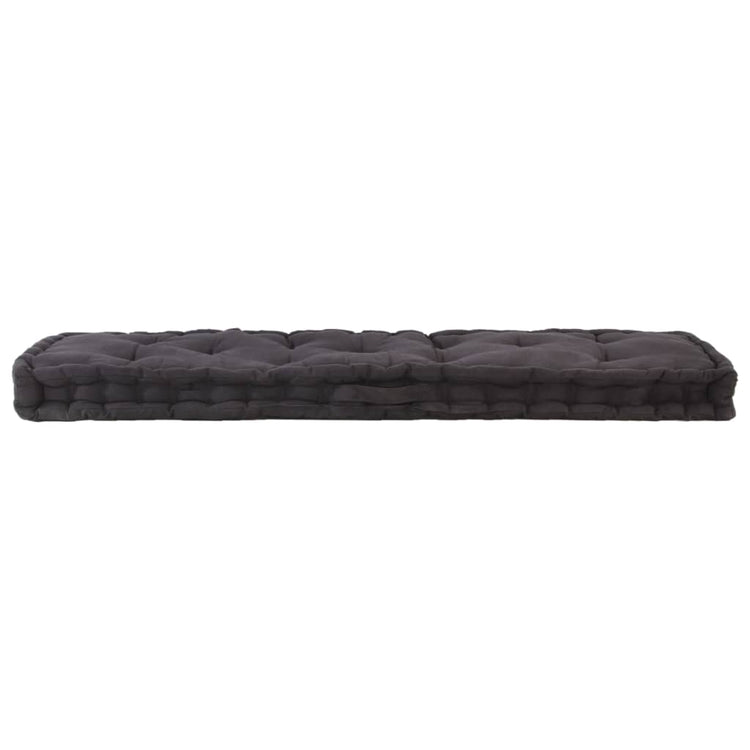 Cuscino per Pallet e Pavimento in Cotone 120x40x7 cm Nero cod mxl 43491