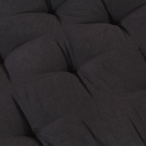 Cuscino per Pallet e Pavimento in Cotone 120x40x7 cm Nero cod mxl 43491