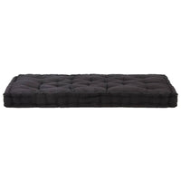 Cuscino per Pallet e Pavimento in Cotone 120x80x10 cm Nero cod mxl 68075