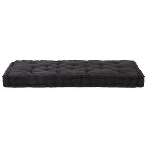 Cuscino per Pallet e Pavimento in Cotone 120x80x10 cm Nero cod mxl 68075