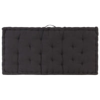 Cuscino per Pallet e Pavimento in Cotone 120x80x10 cm Nero cod mxl 68075