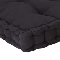 Cuscino per Pallet e Pavimento in Cotone 120x80x10 cm Nero cod mxl 68075