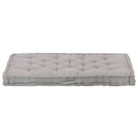 Cuscino per Pallet e Pavimento in Cotone 120x80x10 cm Grigio 48678