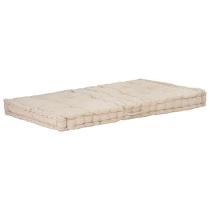 Cuscino per Pallet e Pavimento in Cotone 120x80x10 cm Beige cod mxl 68256