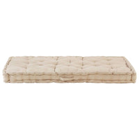 Cuscino per Pallet e Pavimento in Cotone 120x80x10 cm Beige cod mxl 68256