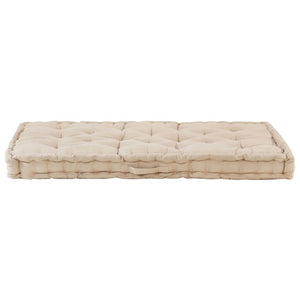 Cuscino per Pallet e Pavimento in Cotone 120x80x10 cm Beige cod mxl 68256