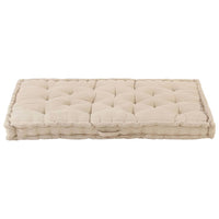 Cuscino per Pallet e Pavimento in Cotone 120x80x10 cm Beige cod mxl 68256