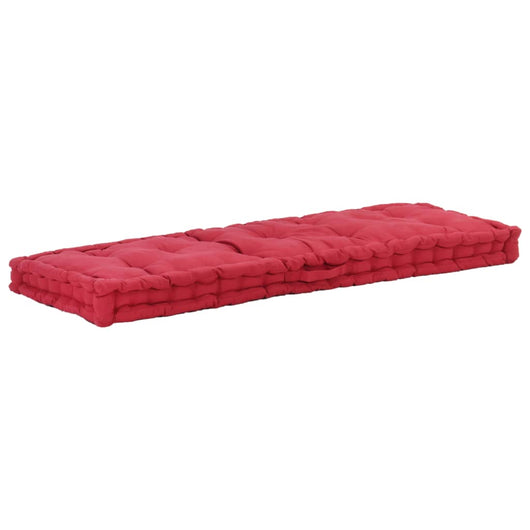 Cuscino per Pallet e Pavimento in Cotone 120x40x7 cm Bordò cod mxl 68259