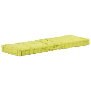 Cuscino per Pallet e Pavimento in Cotone 120x40x7 cm Verde 48685