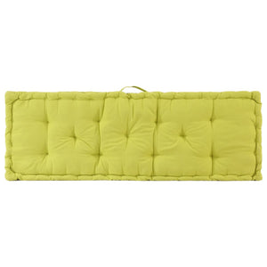 Cuscino per Pallet e Pavimento in Cotone 120x40x7 cm Verde 48685