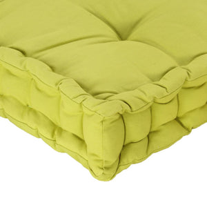 Cuscino per Pallet e Pavimento in Cotone 120x40x7 cm Verde 48685