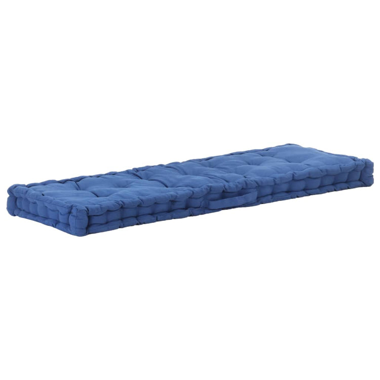 Cuscino per Pallet e Pavimento in Cotone 120x40x7 cm Blu Chiaro cod mxl 68195