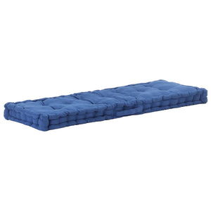 Cuscino per Pallet e Pavimento in Cotone 120x40x7 cm Blu Chiaro 48687